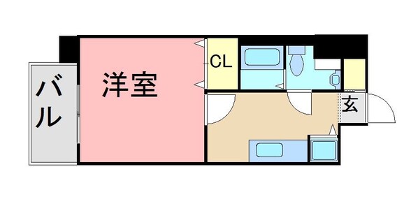 スカイコート福岡県庁前の物件間取画像